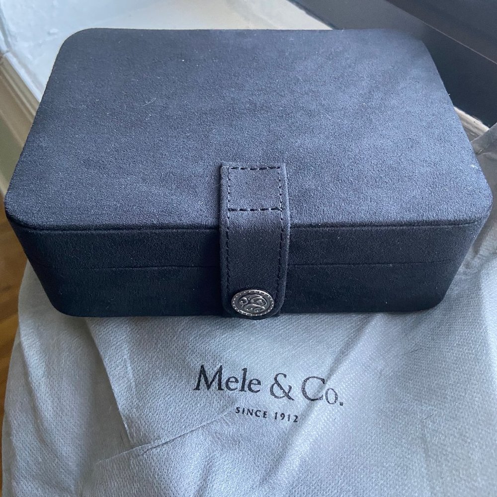Mele and Co Black Suede Giana Jewelry Box